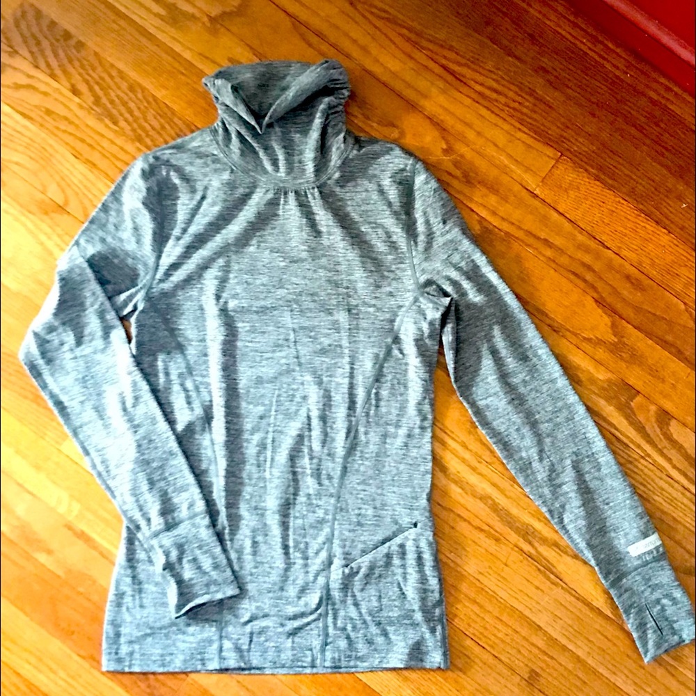 Cozy turtleneck athleisure top.